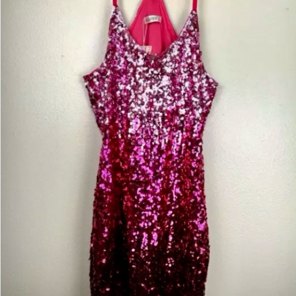 Pink sequin dress size Large